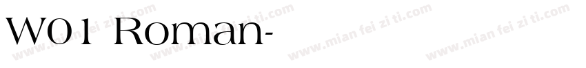 W01 Roman字体转换